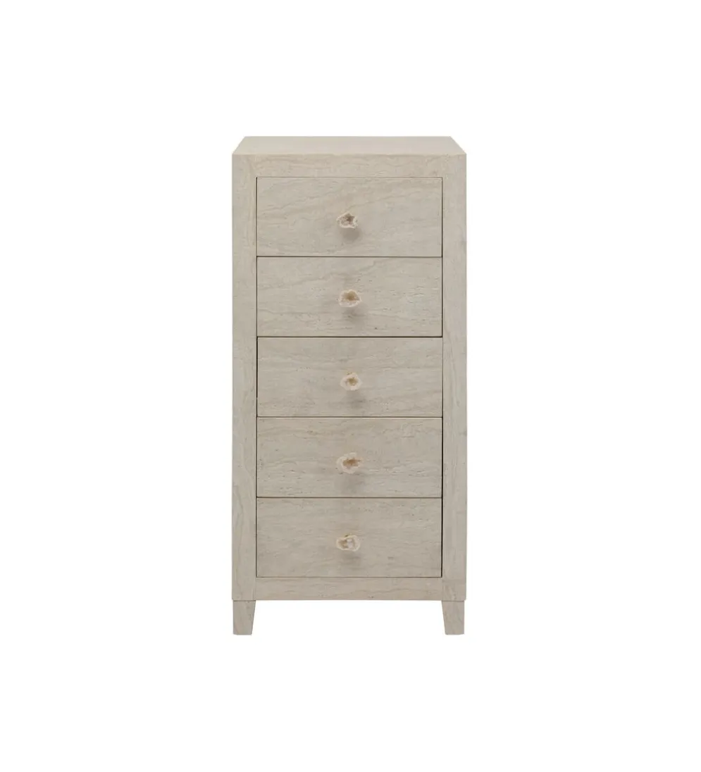 Komoda TRAVERTINO 49 x 110 cm naturalny beżowy