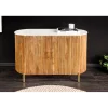 Komoda TRES CHIC 105 cm drewno mango biały marmur naturalna