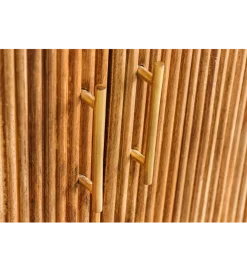 Komoda TRES CHIC 105 cm drewno mango biały marmur naturalna