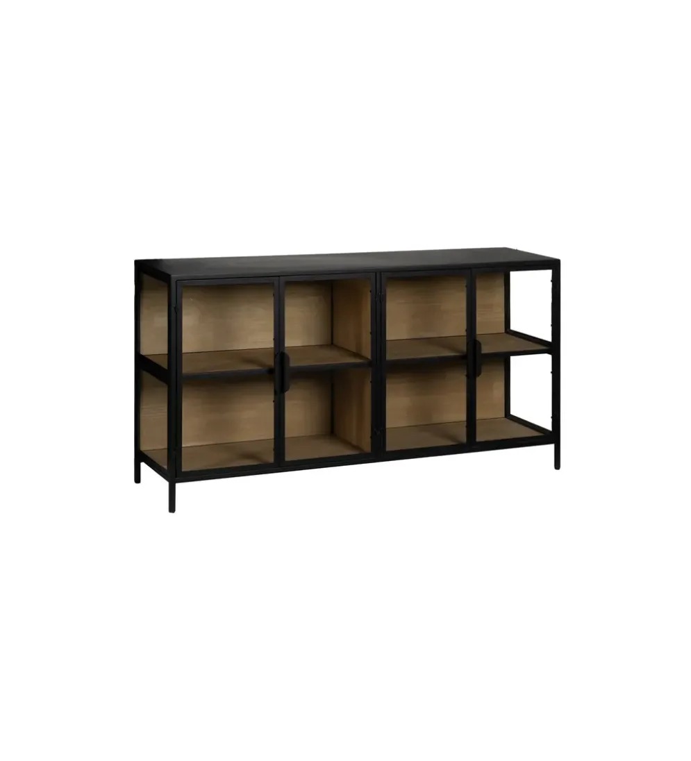 Komoda Witryna NEGRO 150 cm czarna