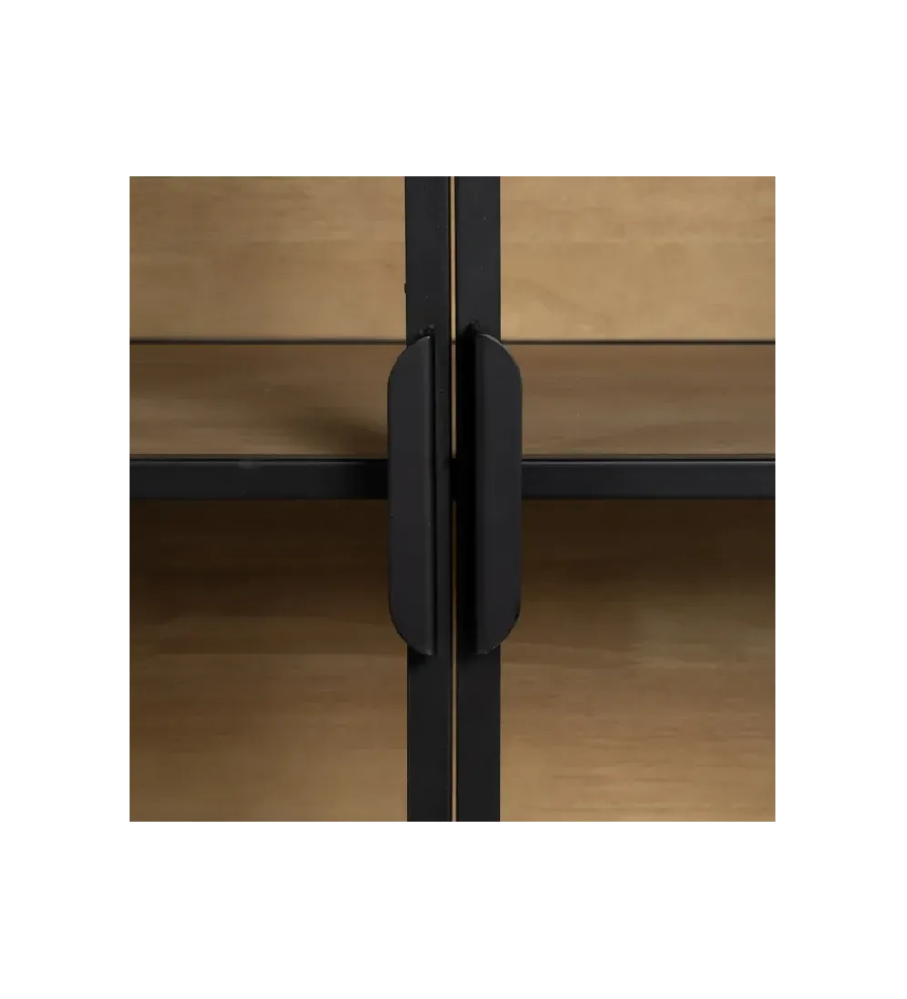 Komoda Witryna NEGRO 150 cm czarna