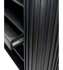 Komoda WOHNLING 122 cm drewno akacja czarna