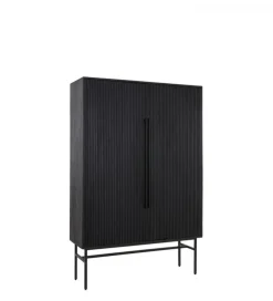 Komoda wysoka ABAGE 180 cm czarna