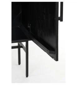 Komoda wysoka ABAGE 180 cm czarna