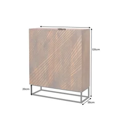 Komoda wysoka ANDRO 100 cm drewno mango brąz