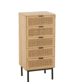 Komoda wysoka BASONOT 100 cm naturalna
