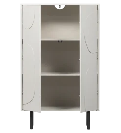 Komoda wysoka CADIZ 135 cm drewno sosny mist