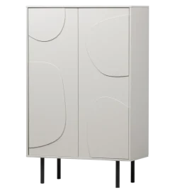 Komoda wysoka CADIZ 135 cm drewno sosny mist