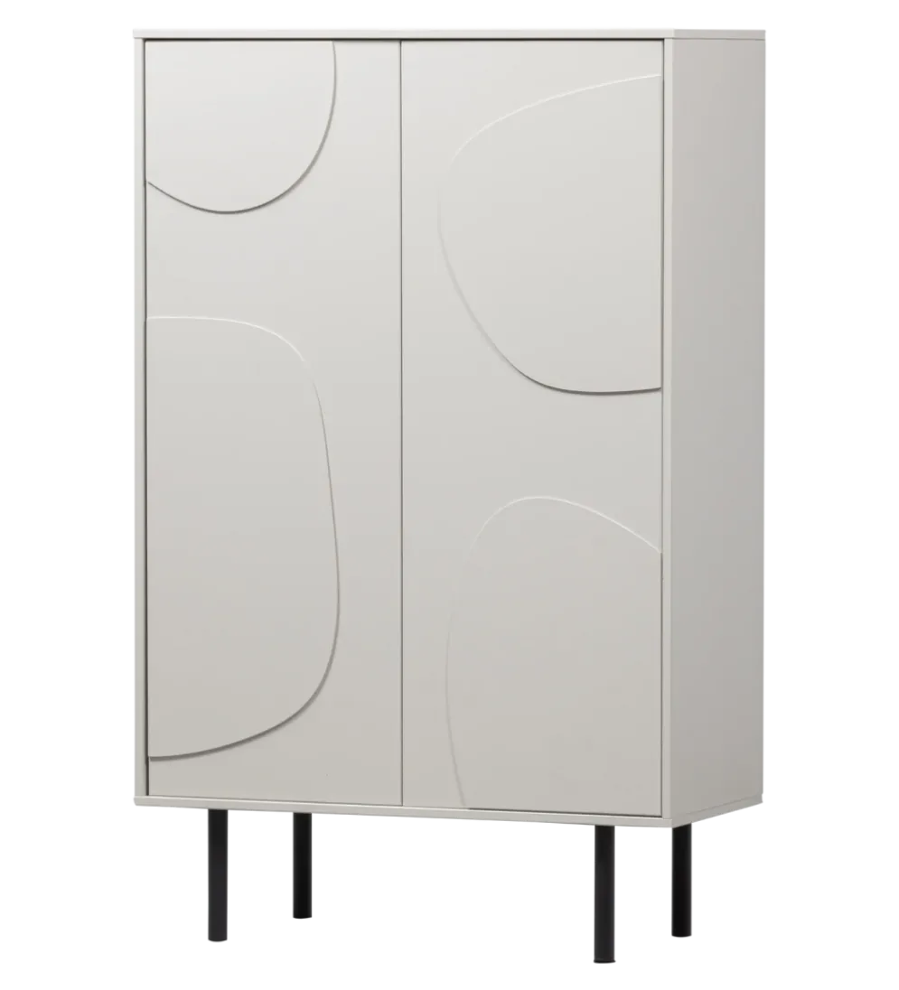 Komoda wysoka CADIZ 135 cm drewno sosny mist