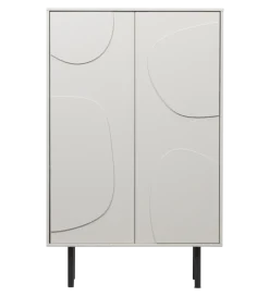 Komoda wysoka CADIZ 135 cm drewno sosny mist