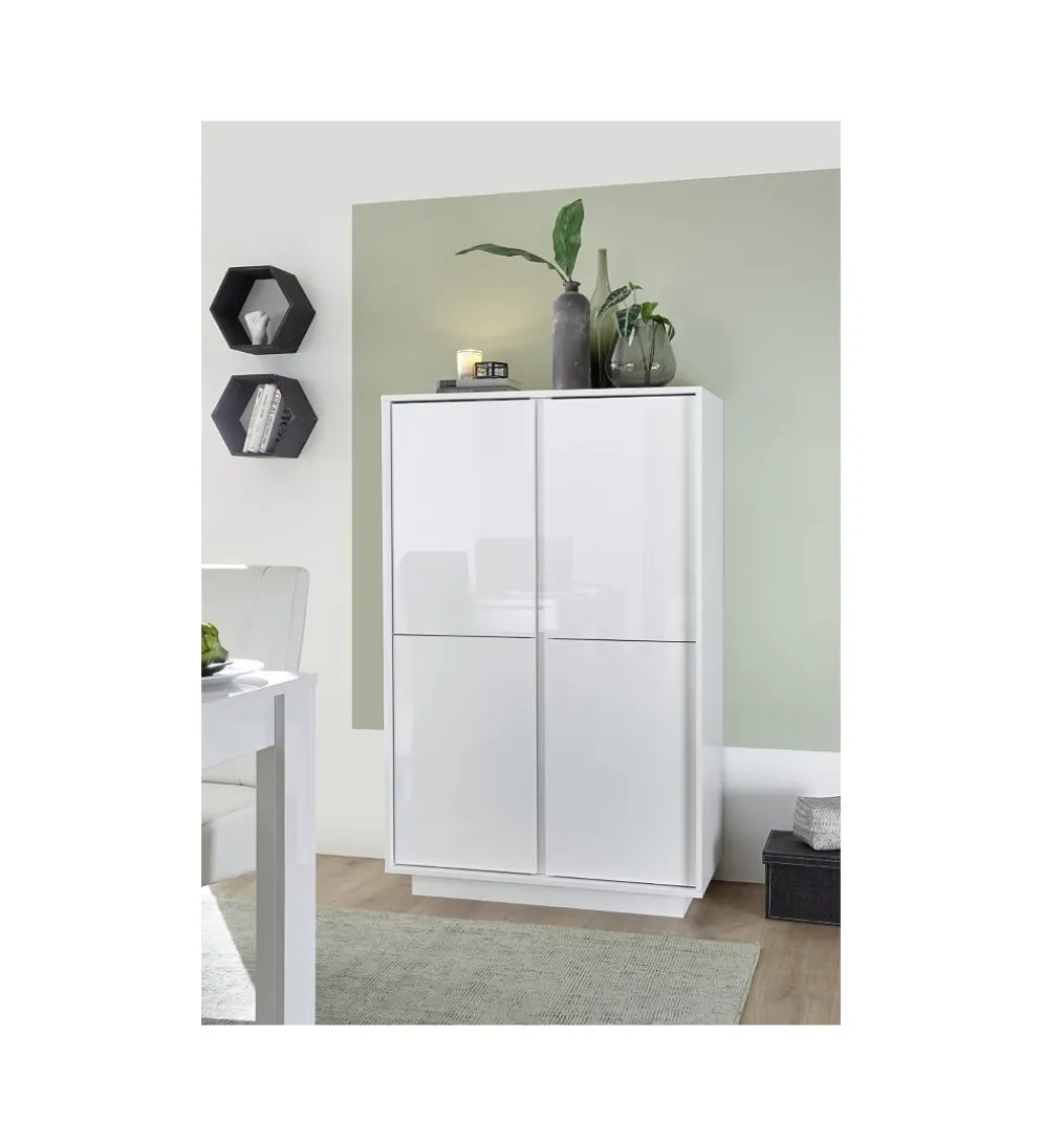 Komoda wysoka ICEE 92 cm biała