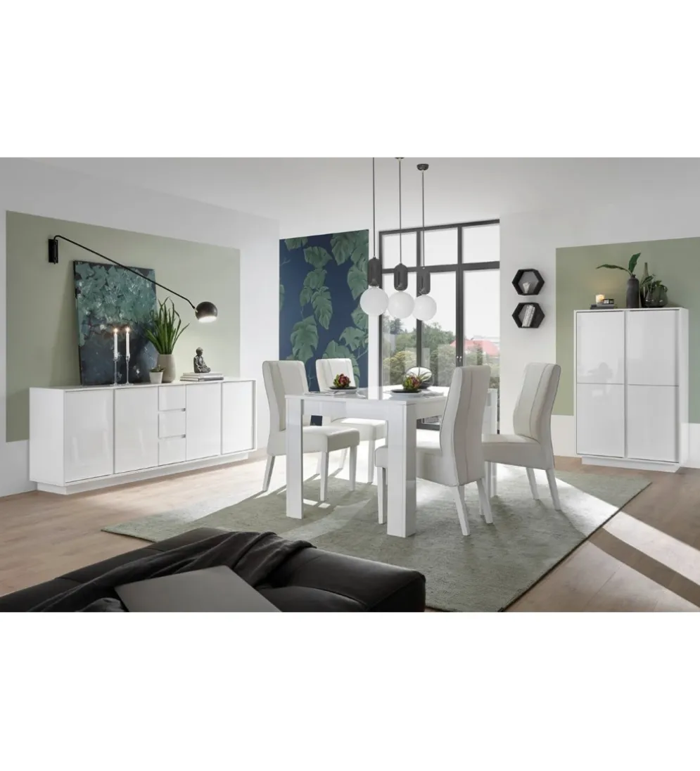 Komoda wysoka ICEE 92 cm biała