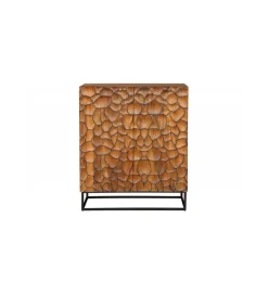 Komoda wysoka MASKAT 100 cm drewno mango brąz
