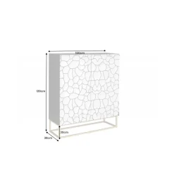 Komoda wysoka MASKAT 100 cm drewno mango brąz