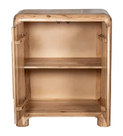 Komoda wysoka OHALDA 100 cm drewno akacja