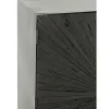Komoda wysoka Shanil 90 cm drewno czarna