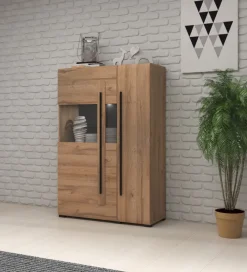 Komoda wysoka TULSA 90 cm w optyce dąb grandson