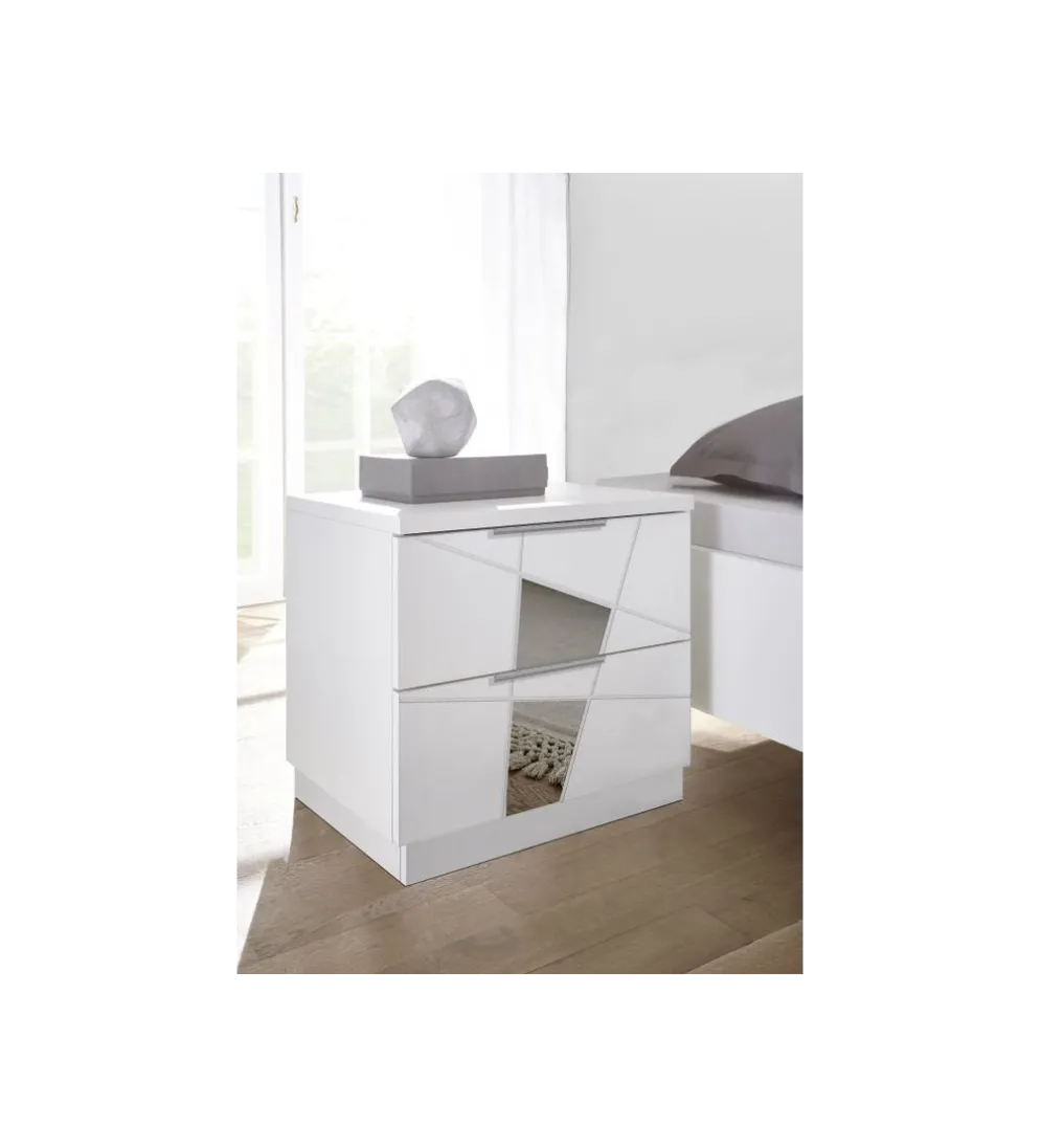 Komplet 2 szt szafek nocnych VITTORIA 51 cm białe