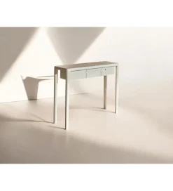 Konsola ARES 100 cm drewno mango biała