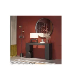 Konsola Curve 120 cm w optyce jesionu czarna
