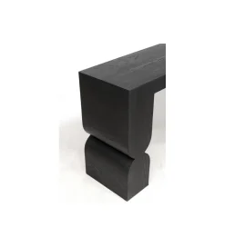 Konsola Curve 120 cm w optyce jesionu czarna