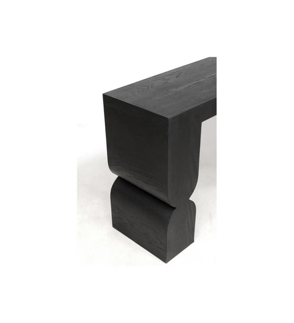 Konsola Curve 120 cm w optyce jesionu czarna