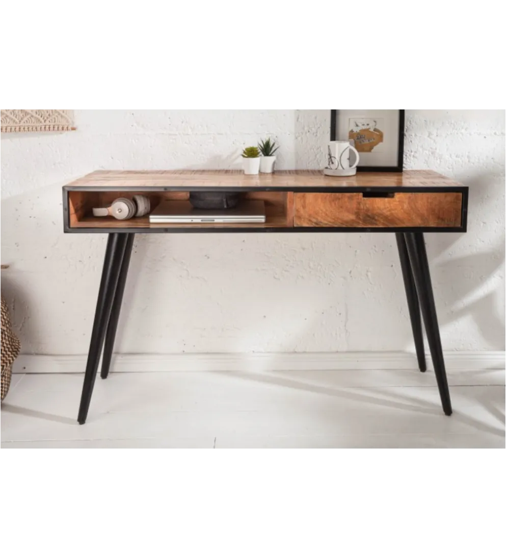 Konsola Industrial 120 cm drewno mango