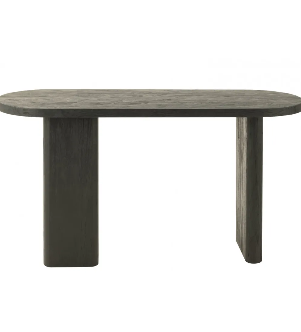 Konsola LEMONE 150 cm drewno teak czarna