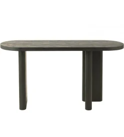 Konsola LEMONE 150 cm drewno teak czarna