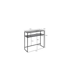 Konsola LOFT 80 x 95 cm greige
