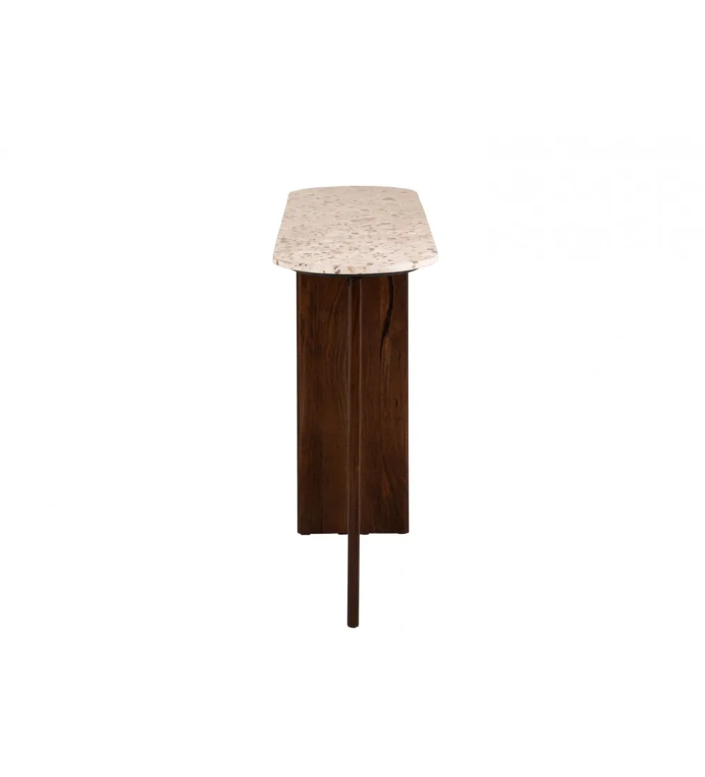 Konsola MATHILDE 140 cm naturalna w optyce marmuru