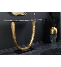 Konsola OMEGA 80 cm marmur czarny