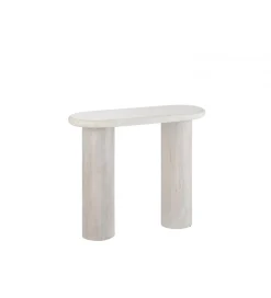 Konsola ROUNDEGO 91 cm marmur biały