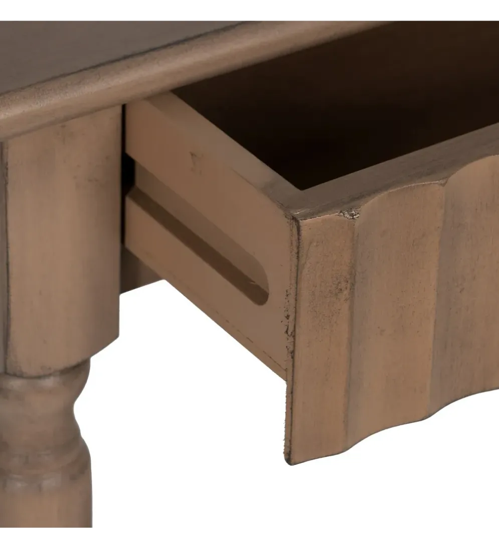 Konsola TEMPU 90 cm drewno sosna brązowy outlet