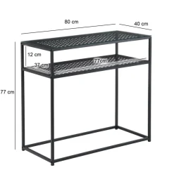 Konsola WOHNLING 80 cm czarna