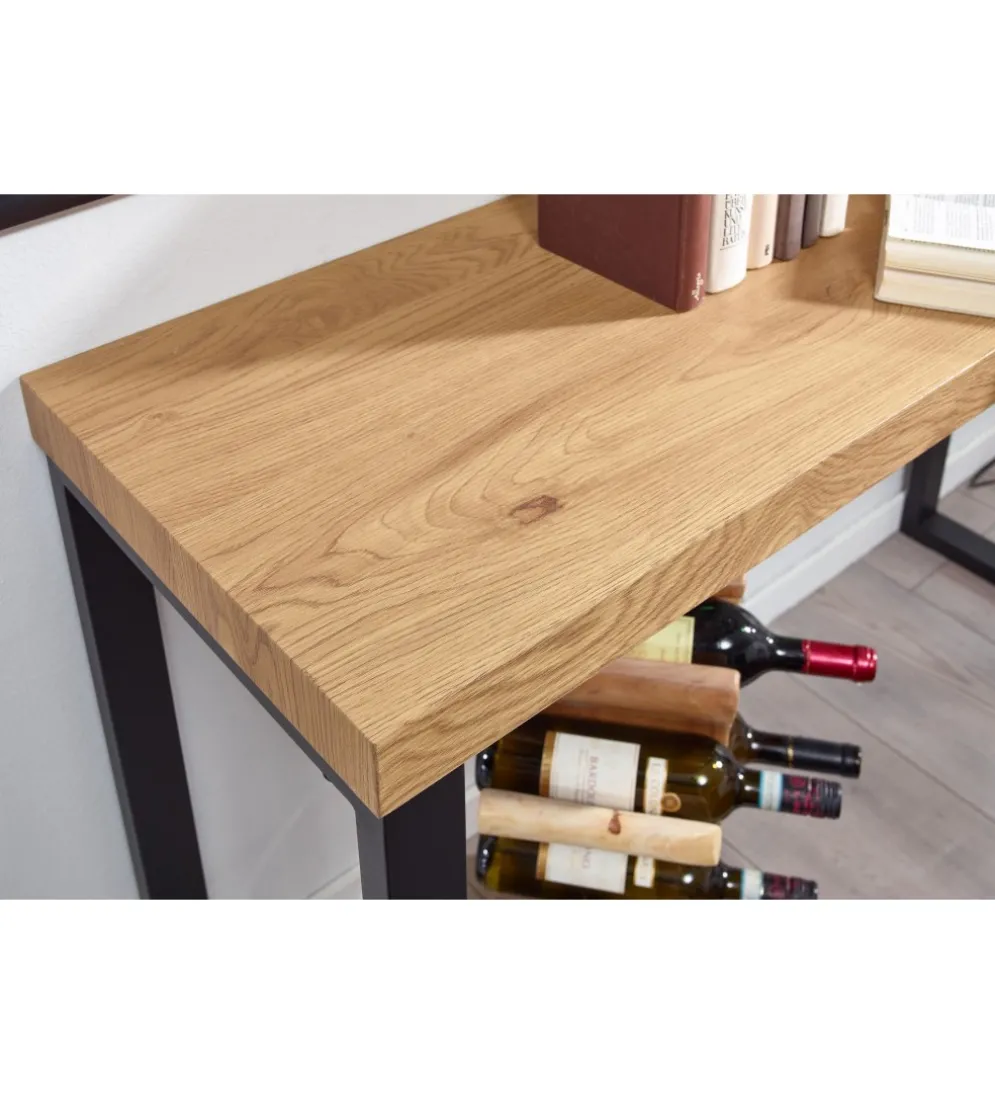 Konsola WOHNLING 120 cm naturalny czarny