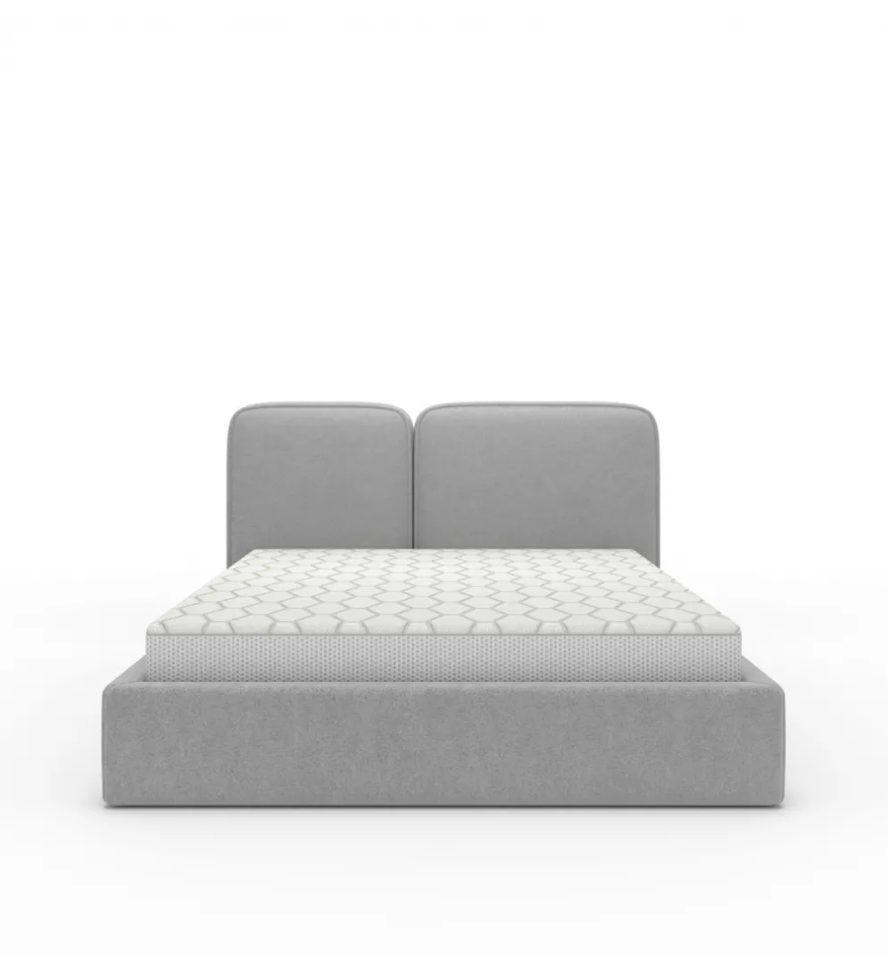 Łóżko tapicerowane MAMLO 140/160/180 cm x 200 cm ze stelażem i pojemnikiem na pościel w różnych kolorach do wyboru