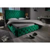 Łóżko tapicerowane PARIS CHESTERFIELD 180 cm x 200 cm ciemnyzielony velvet