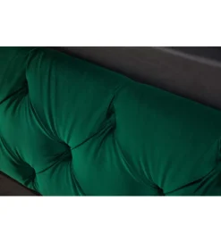 Łóżko tapicerowane PARIS CHESTERFIELD 180 cm x 200 cm ciemnyzielony velvet