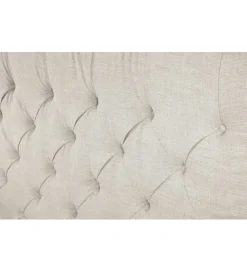 Łóżko tapicerowane PARIS CHESTERFIELD 180 cm x 200 cm beżowe lniane