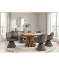 Krzesło AMBIENTO 79 cm obrót 180 stopni szare