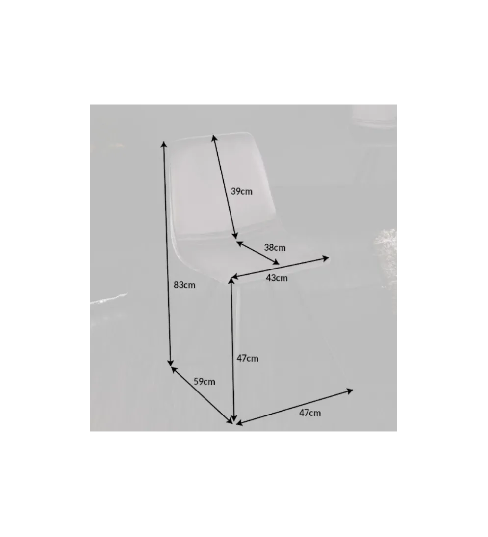 Krzesło Amsterdam ciemnoszare aksamit