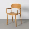 Krzesło BARETO 80 cm żółte z podłokietnikami