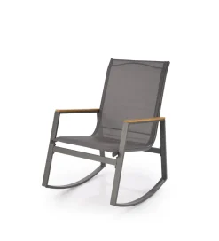Krzesło bujane ZLATAN 97 cm popielate