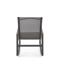 Krzesło bujane ZLATAN 97 cm popielate