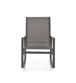 Krzesło bujane ZLATAN 97 cm popielate