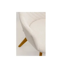 Krzesło COCO WOOD kremowe Chenille