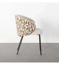 Krzesło ESTAMPADO 74 cm biała ochra