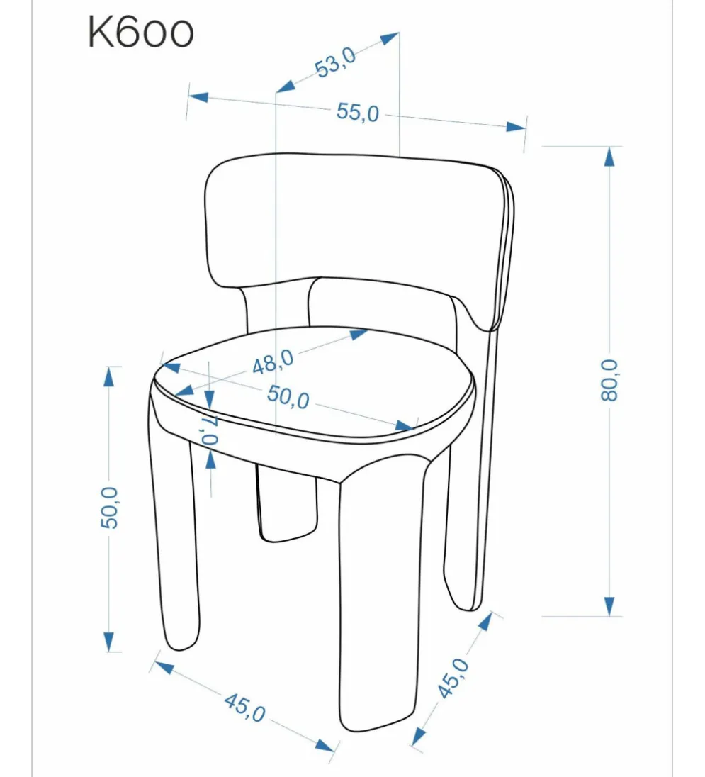Krzesło K600 80 cm oliwkowe