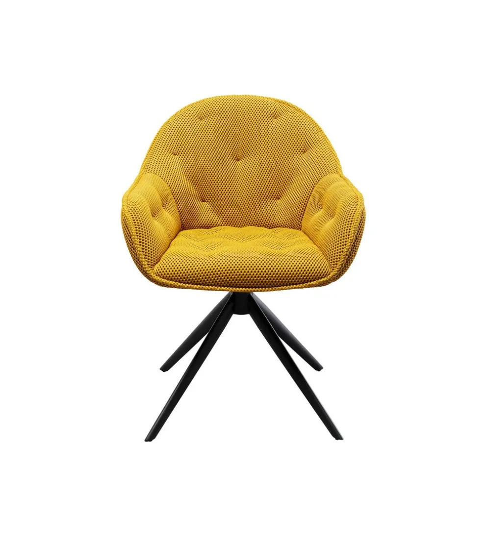 Krzesło obrotowe CARLITO MESH 82 cm żółty